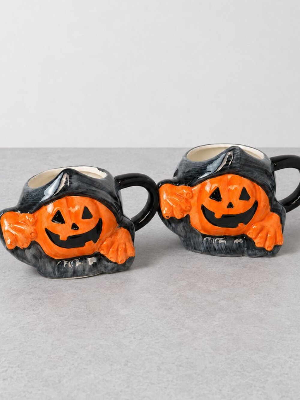 Hyde & Eek Lewis The Pumpkin Coffee Mug Set Of 2 15 oz Halloween Cups